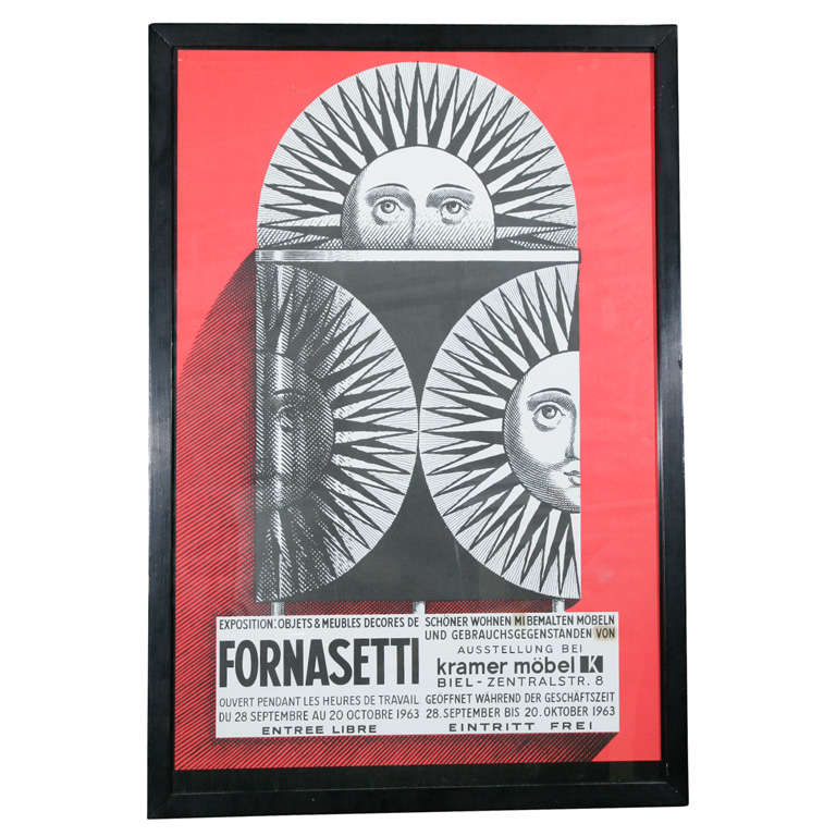 Fornasetti Poster at 1stDibs | poster fornasetti, fornasetti posters prints